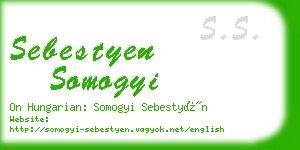 sebestyen somogyi business card
